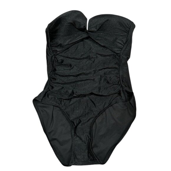 Calvin Klein Sz 12 swimsuit Convertible Strapless Black One Piece New NWT - Picture 1 of 3